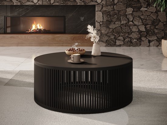 Meubella - Salontafel Vanya - Zwart - 75 cm