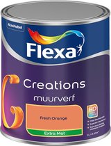 Bol.com Flexa - Creations Muurverf Extra Mat - Fresh Orange - Mengverf - 1 L aanbieding