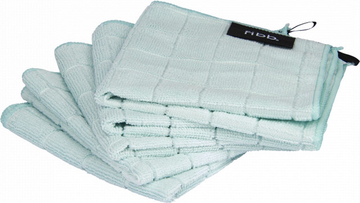 Goedkoopste Fibb - 5-Pack - Microvezel - Vaatdoeken - Schoonmaakdoeken - Barista - 34x34cm
