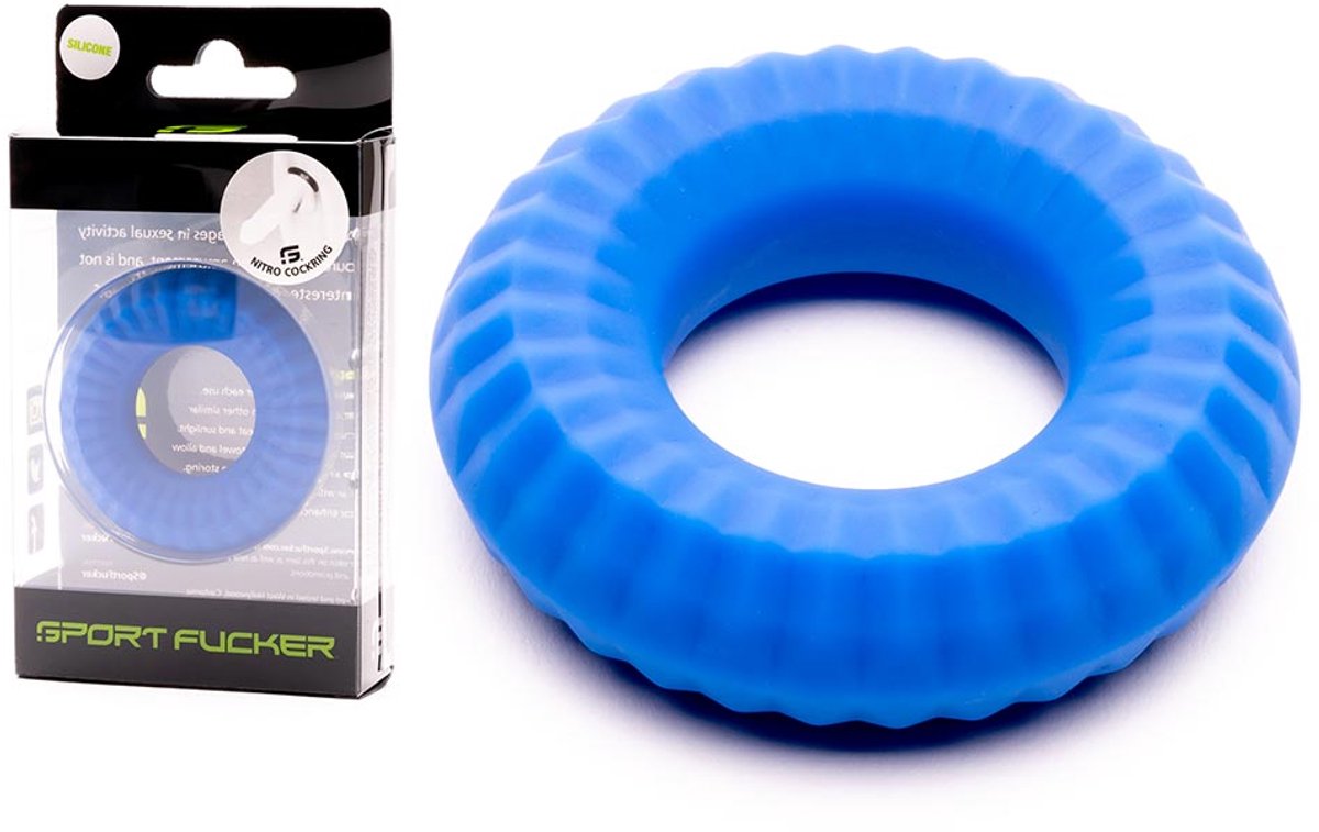 Sport Fucker - Nitro Ring - Siliconen Cockring of Ball Stretcher - Blauw