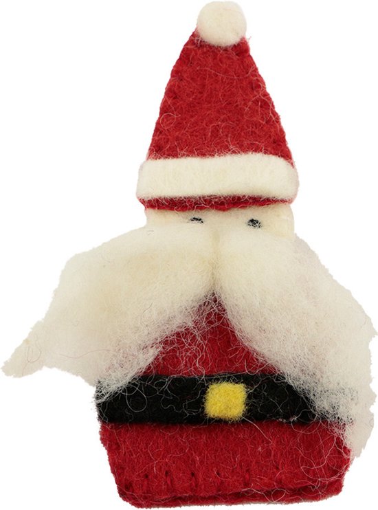 Vilt Kerstman Broche voor Feestdagen