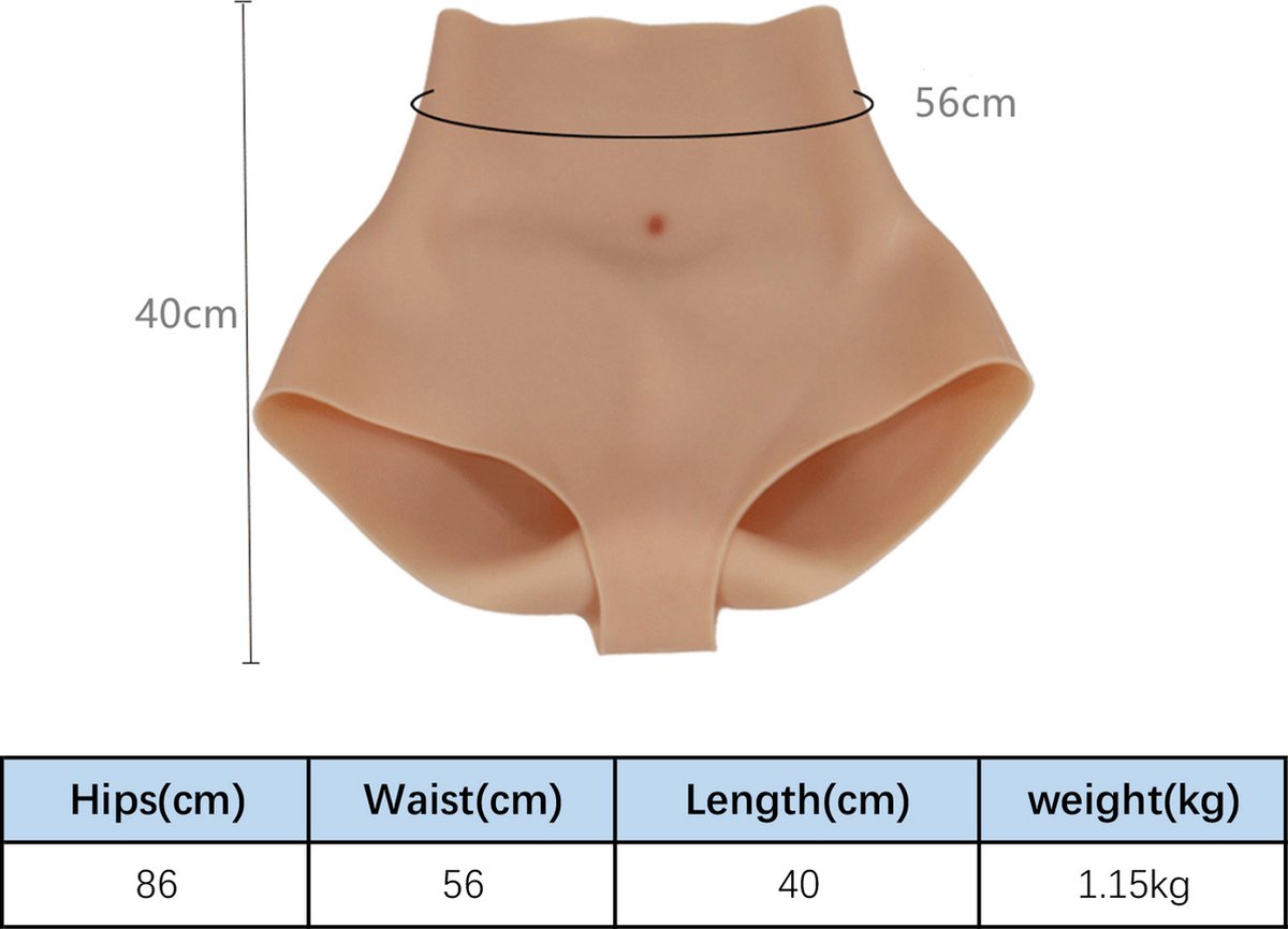 Siliconen heupkussentjes versterker vrouwen sexy heup billen dij shaper vulling nep kont voor crossdresser transgender,Bruin,S