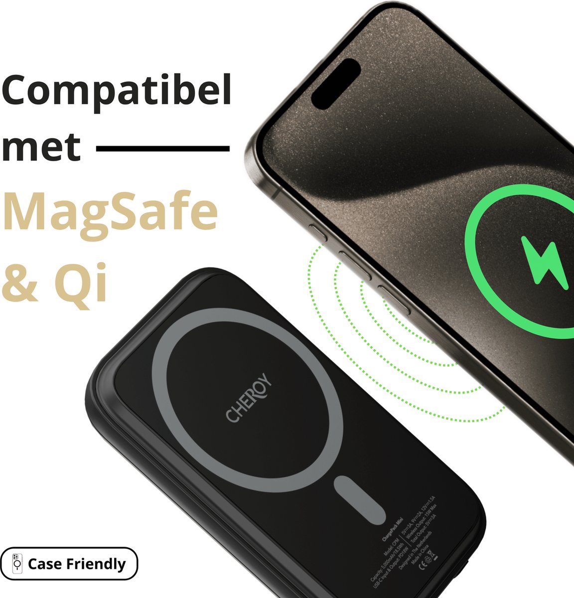 Chéroy ChargePack Mini Draadloze PowerBank 5000 mAh MagSafe - afbeelding 2