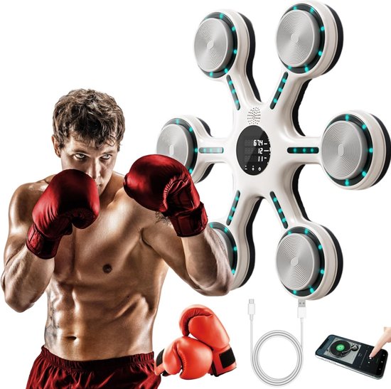 semai Music Boxing Machine de Boxe Bluetooth avec Musique, Cible Murale semai Music Boxing Machine de Boxe Bluetooth avec Musique, Cible Murale