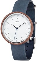 Kerbholz Unisex-Uhren Analog Quarz One Size Blau Kalbsleder 32011790