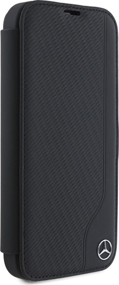 Mercedes-Benz Bookcase hoesje geschikt voor iPhone 16 - Effen Zwart - Leer van Merkloos — afbeelding 5