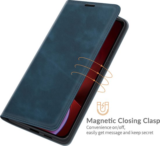 Coque pour iPhone 13 Pro - Bookcase portefeuille de Luxe (fermeture magnétique) - Blauw - Étui pour téléphone portable - Étui de téléphone Convient pour : iPhone 13 Pro