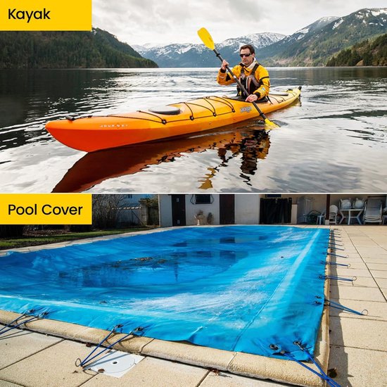 Elastisch Touw - Expander Koord - Vastbinden Zeil - UV Vochtbestendig - 6mm x 5m - Zwart Wit — afbeelding 5