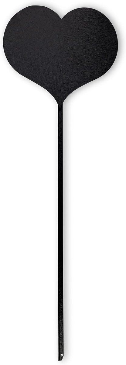 Hartvormige Tuinsteker - Grote Bodemsteker - Tuindecoratie Buiten - Stabiele Bodem - 72x23 cm - Zwart