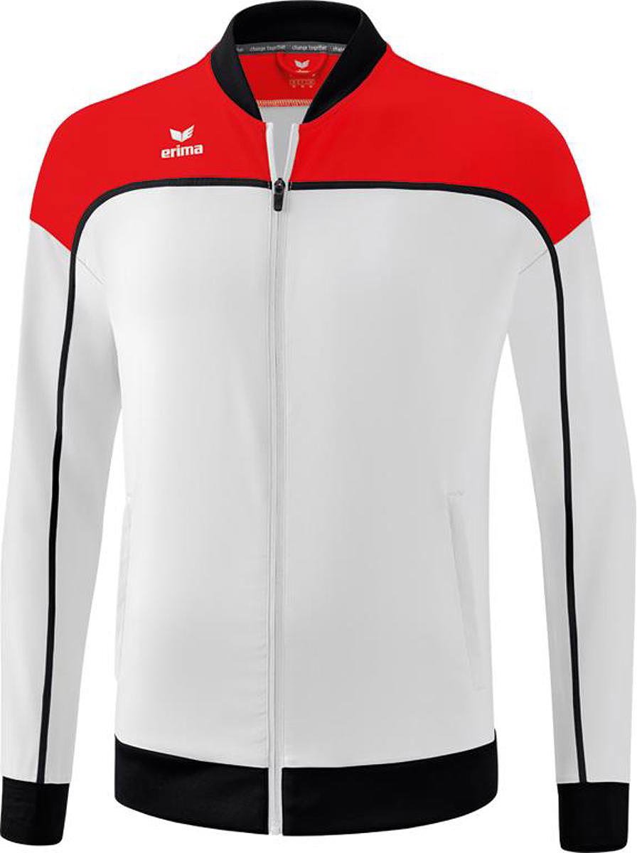 Erima Change Presentatiejack Heren - Wit / Rood / Zwart | Maat: 3XL