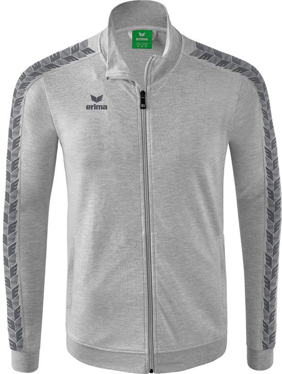 Erima Essential Team Tracktop Jack Kinderen - Licht Grey Melange / Slate Grey | Maat: 152