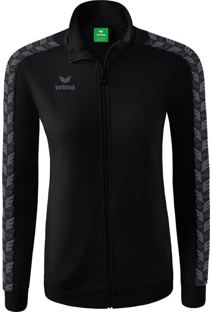 Erima Essential Team Tracktop Jack Dames - Zwart / Slate Grey | Maat: 44
