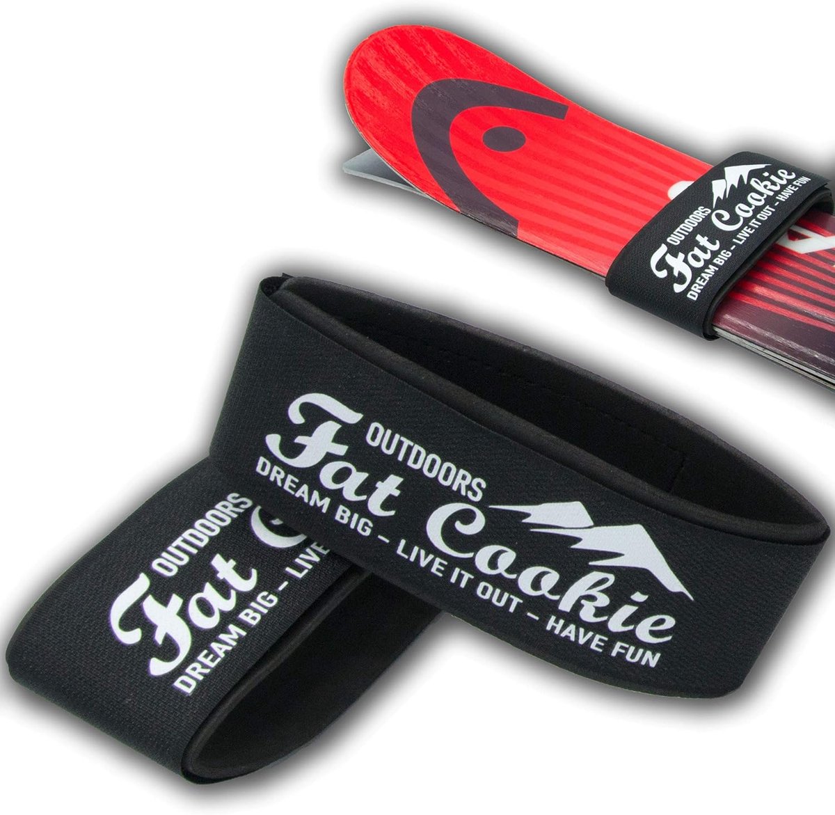 Ski Banden - Skiband Set - Wintersport Transport - Met EVA Bescherming - Verstelbaar - Zwart