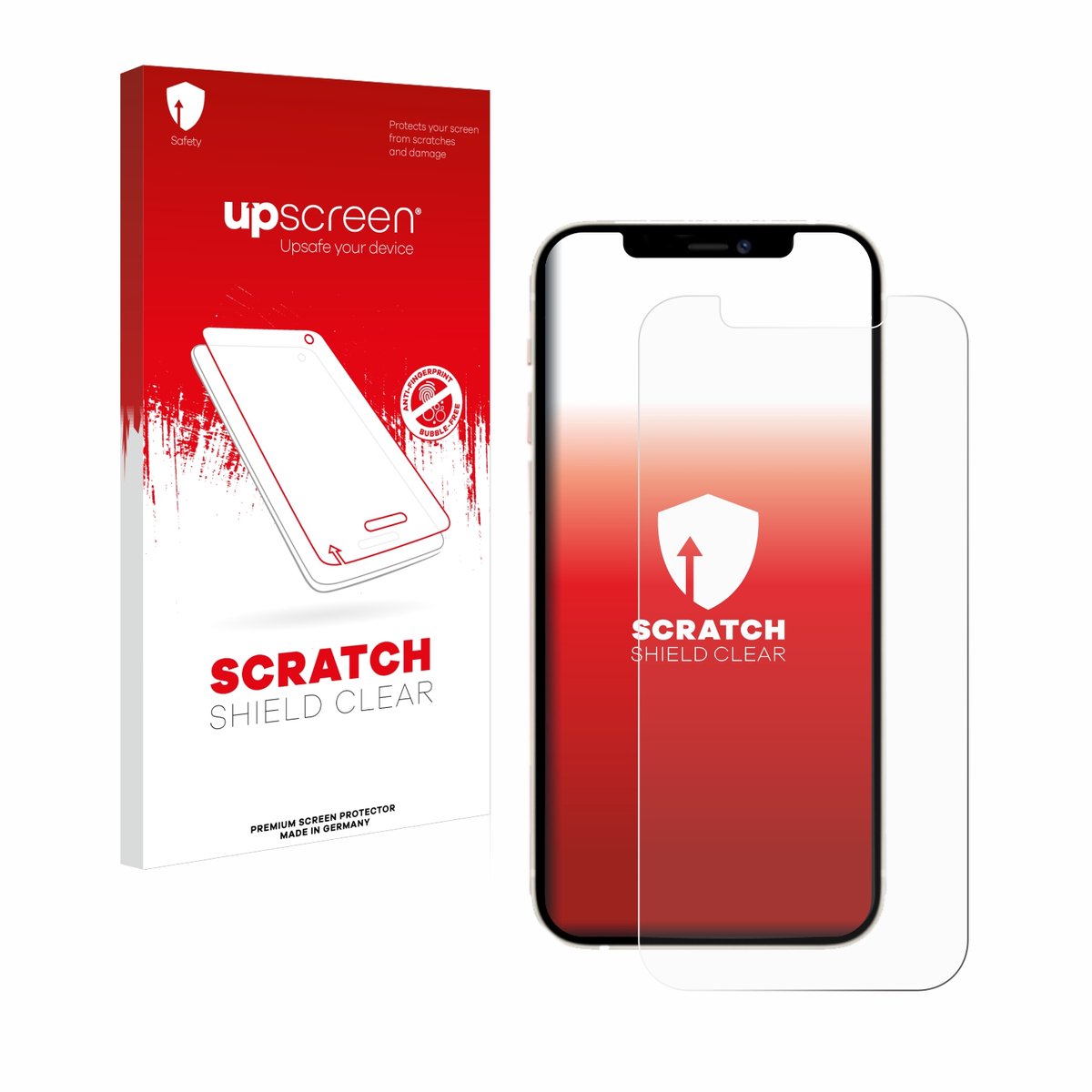 upscreen - Screenprotector voor Apple iPhone 12 Pro - Folie Beschermfolie transparant