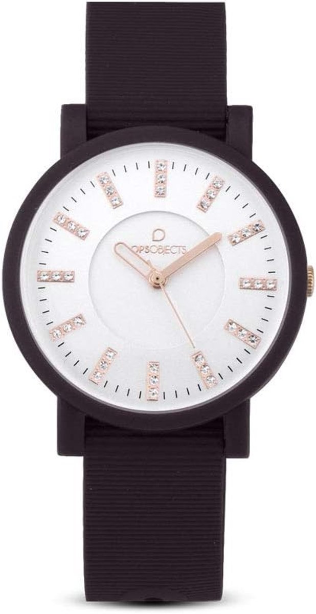 Dames Horloge - Armband Horloge - Dagelijks Gebruik - Ultra Plat Design - 34mm Kastdiameter - Wit Met Bruin