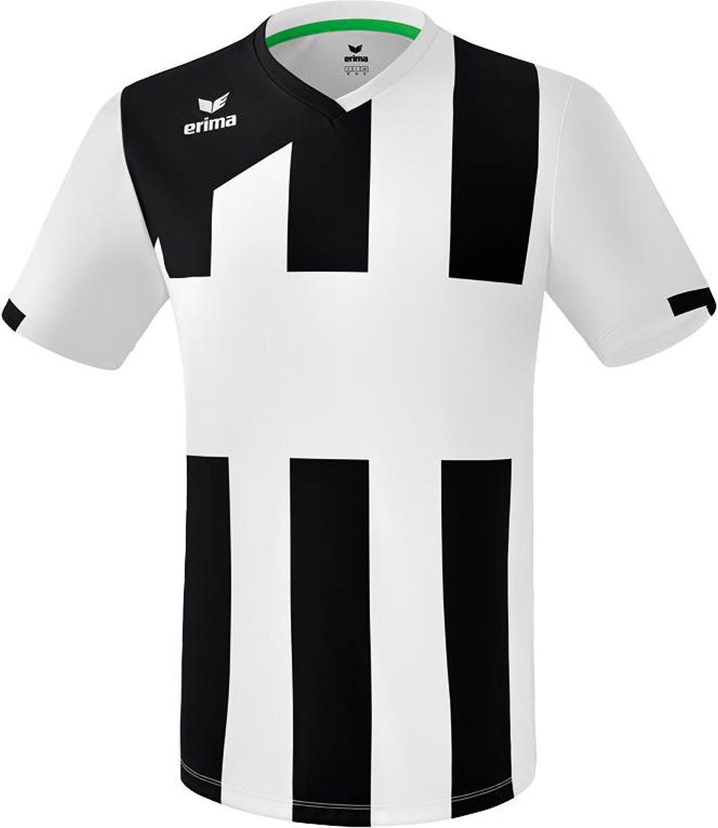 Erima Siena 3.0 Shirt Korte Mouw Heren - Wit / Zwart | Maat: M