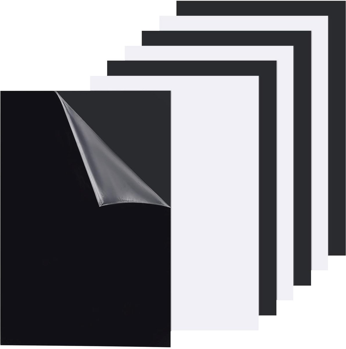 Plastic Platen - Acryl Folie - Hobby Projecten - 6 Stuks Set - 30x20cm - Zwart Wit
