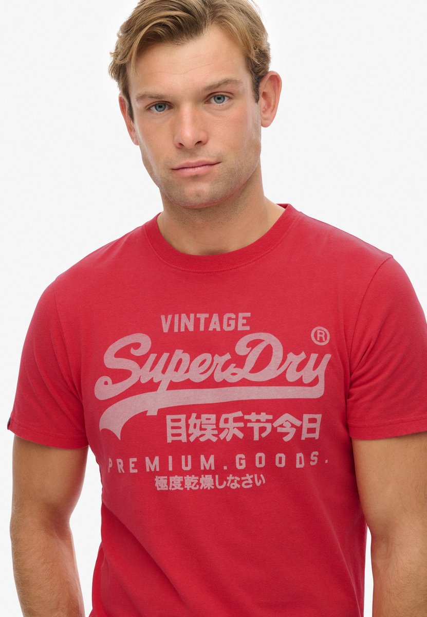 Superdry Klassiek Vintage Logo T-shirt Heren T-shirts Rood