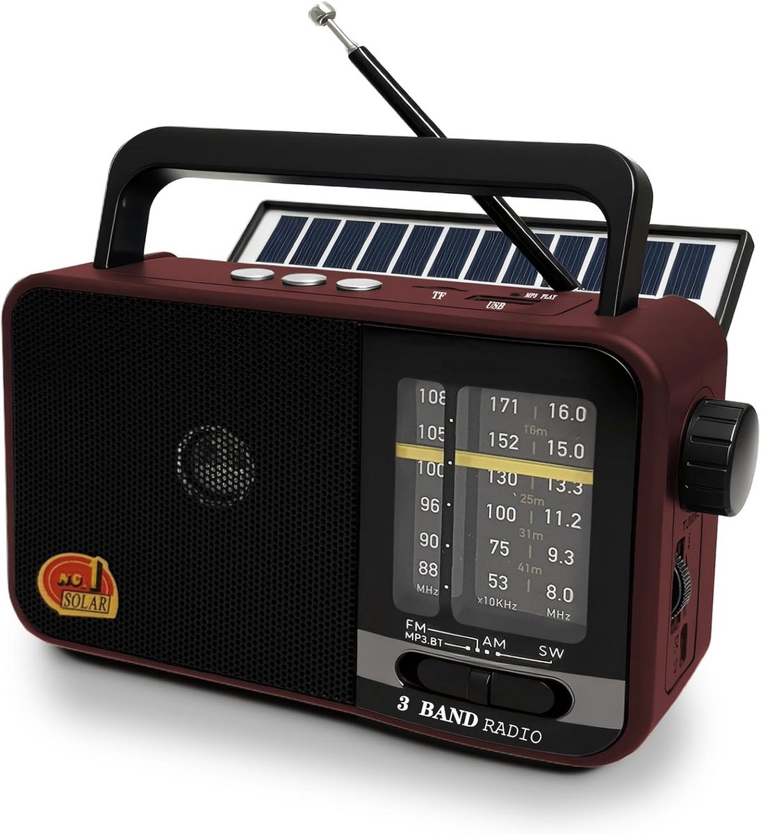Noodradio Solar - Opwindbare Radio - Draagbare Radio - compact