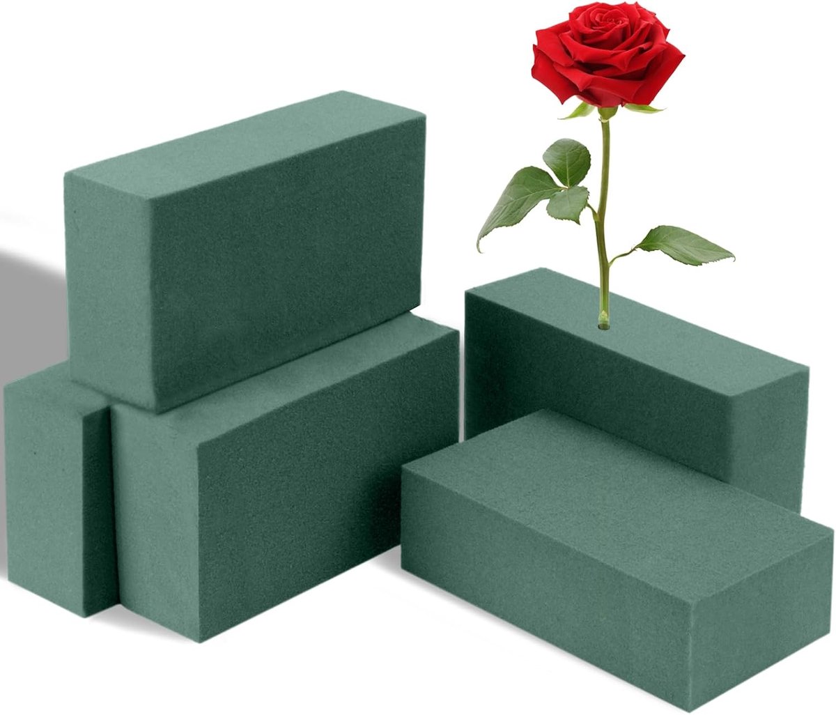 Bloemenschuim Blokken - Plantenschuim Groen - Bloemstukken Maken - Nat Droog Gebruik - 6 S