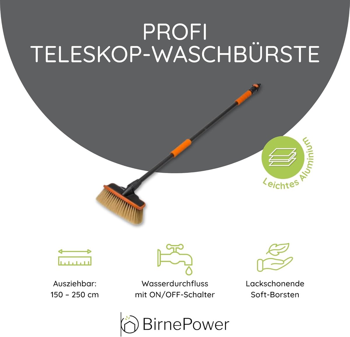 Autowasborstel – Auto Wasborstel – Cleansystem Borstel - krachtige reiniging