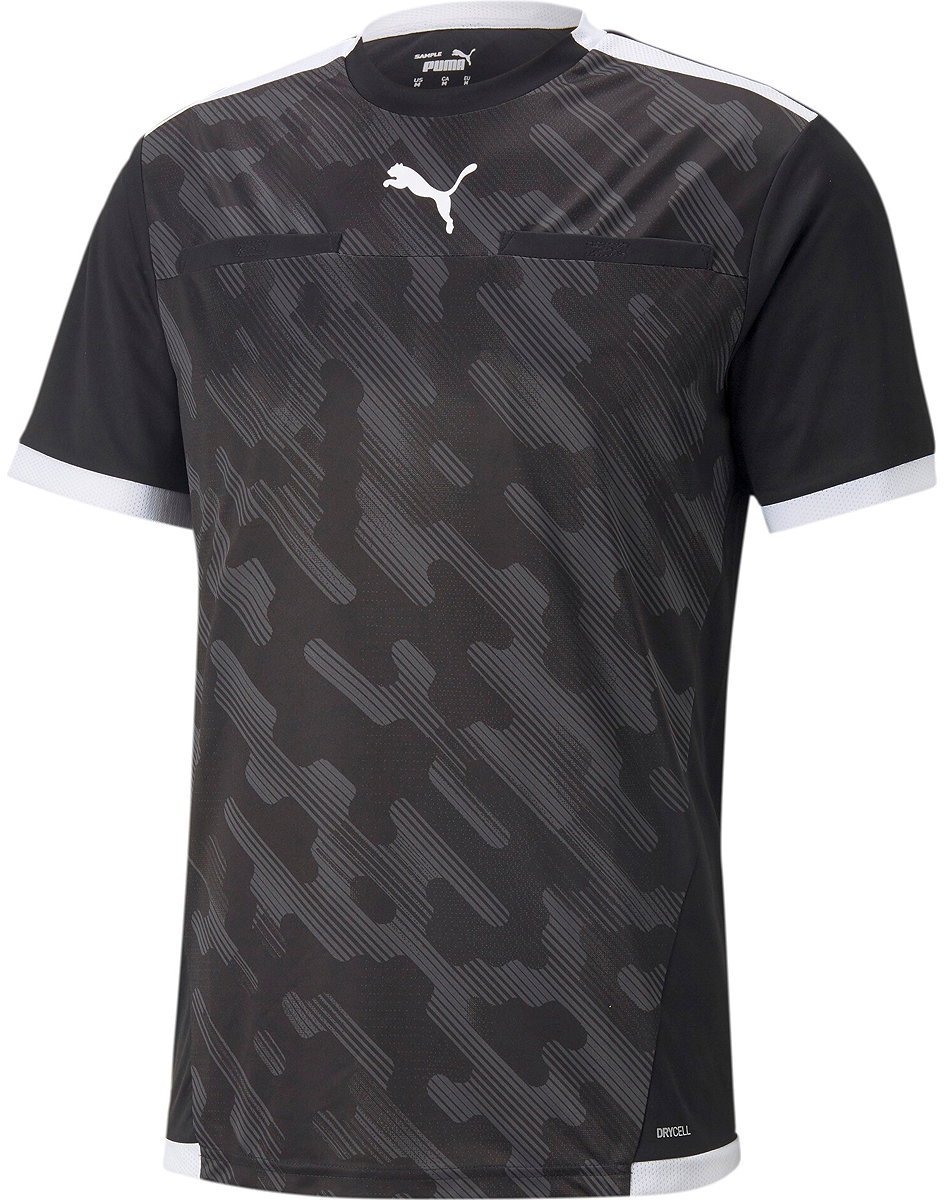 Puma Teamliga Scheidsrechtersshirt Korte Mouw Heren - Zwart | Maat: 3XL