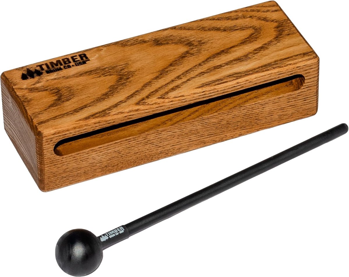 Houten Slagblok - Percussie Blok - Muziek Maken - Massief Hout - Medium Formaat
