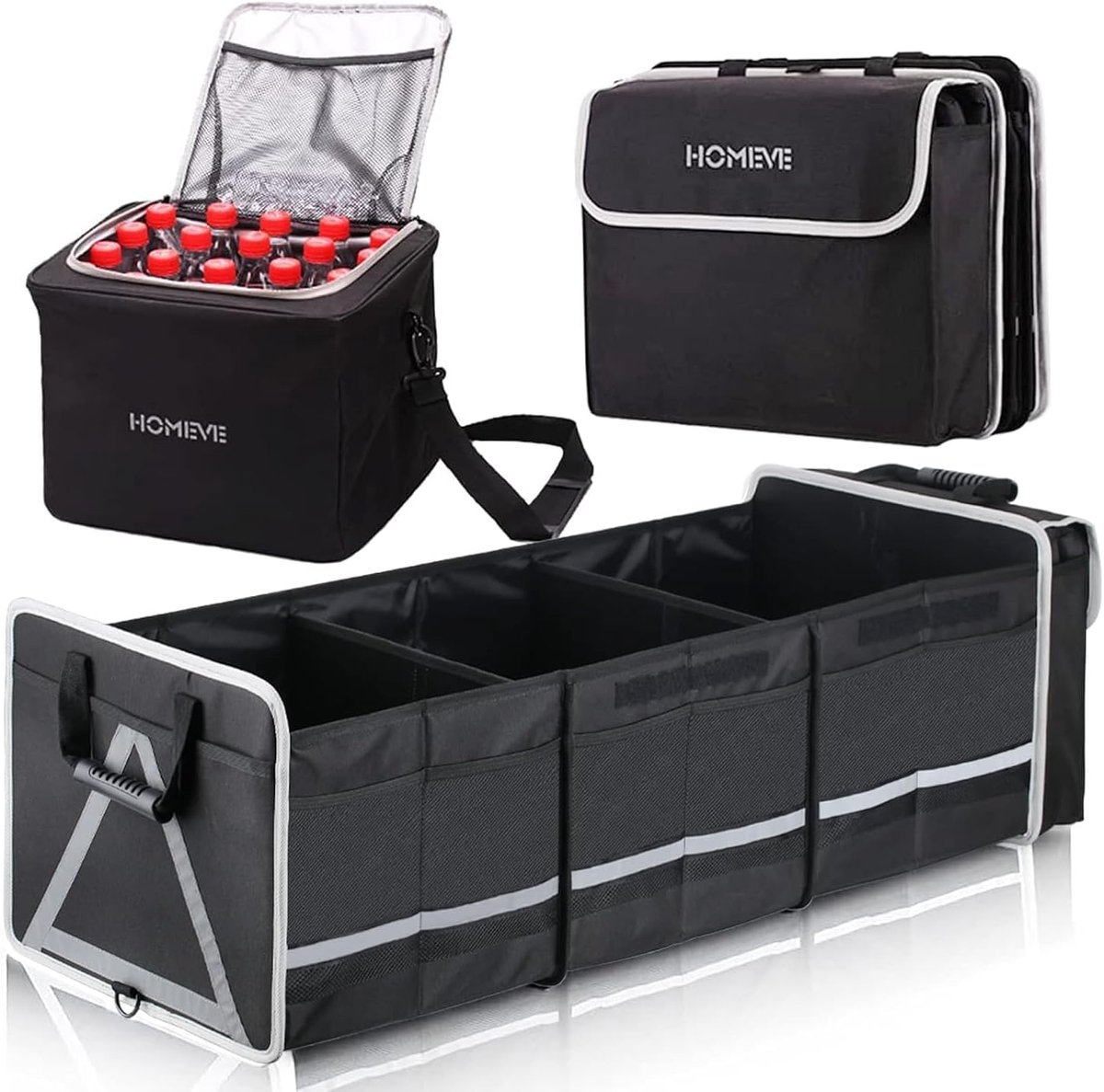 Opbergtas Kofferbak - Auto Organizer - Spullen Opslaan - Opvouwbaar Met Koeler - Extra Groot