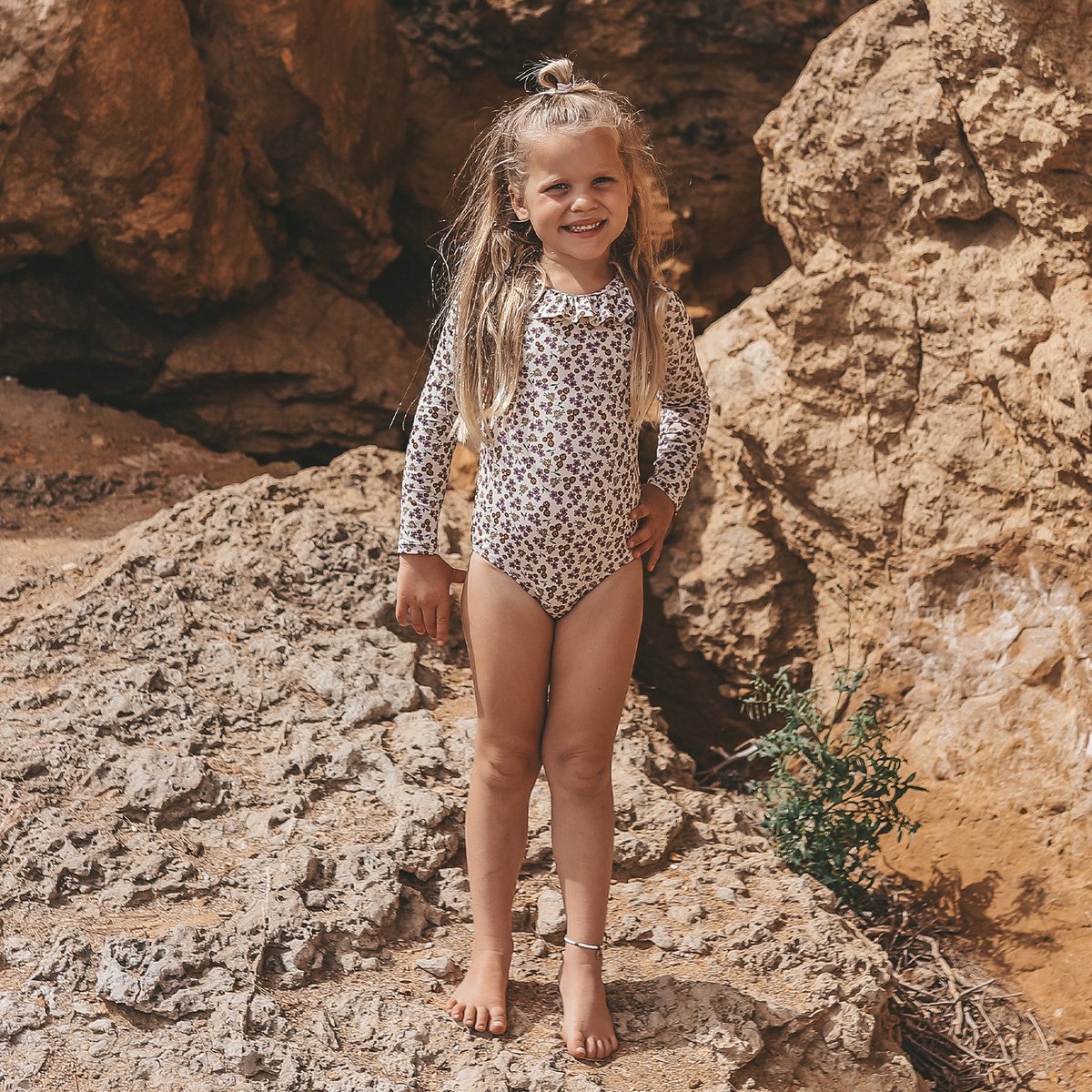 Salted Stories Bodysuit Sparkly Flower Bombay Brown 110