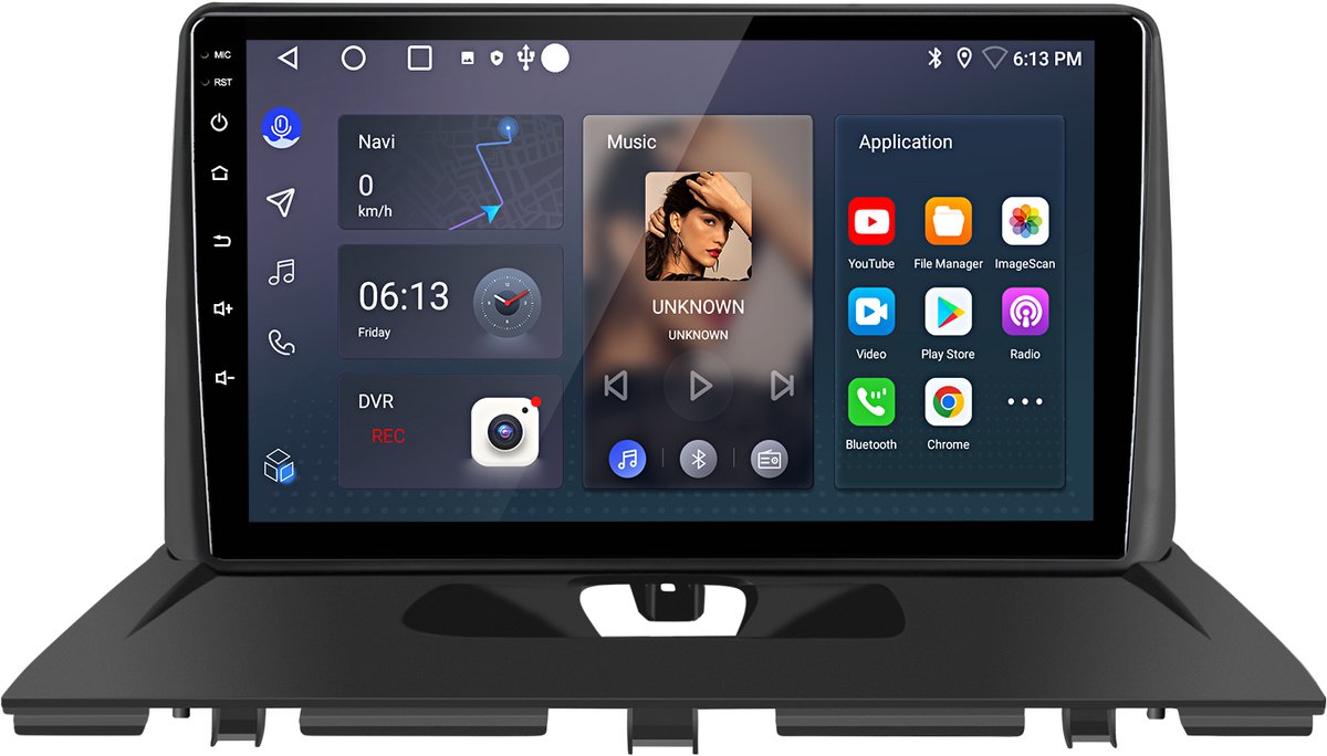 Junsun Android 15 Autoradio Geschikt Voor Peugeot Expert/Citroen Jumpy/Fiat Scudo/Toyota Proace, 9-inch HD Touchscreen, Draadloze CarPlay & Andriod Auto, DAB+, GPS-navigatiesysteem, Bluetooth, SWC, RDS, WiFi, DSP, 2GB+32GB, Quad-core processor