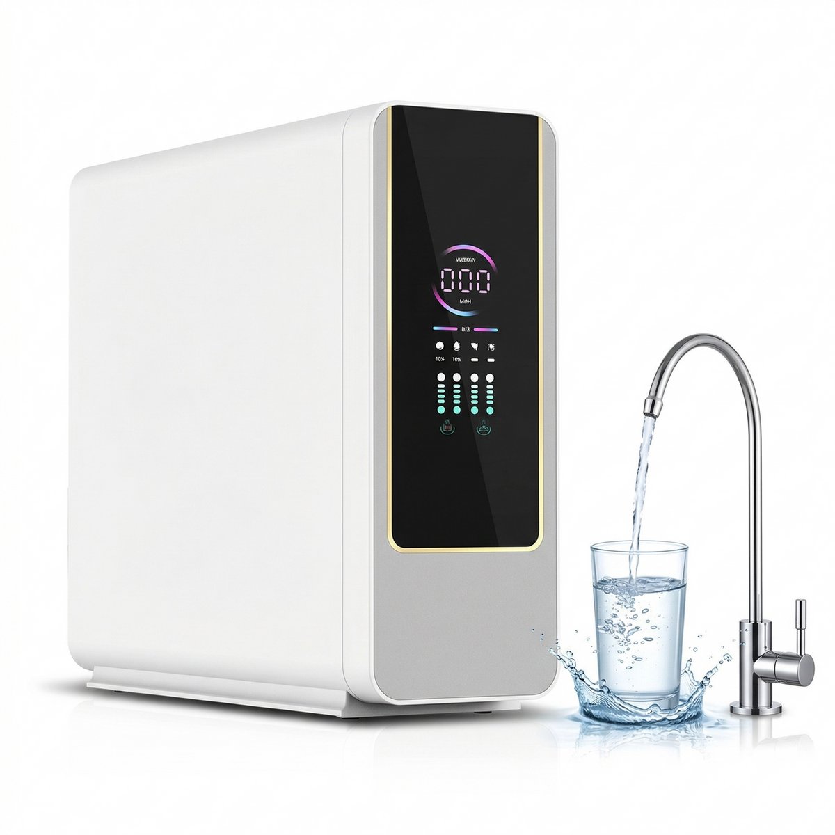 Waterfilter Omgekeerde Osmose Systeem - Reverse Osmosis - Onder Gootsteen - 600GPD - 4-Traps Filtratie - RO Membraan - LED TDS Display - Tankless - 1,58 Liter per Minuut - pH Balans - Keuken Drinkwaterfilter Zuiveraar