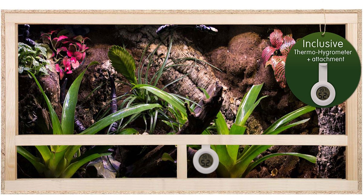 Repiterra® Terrarium 100x60x50 cm van OSB hout met zijventilatie