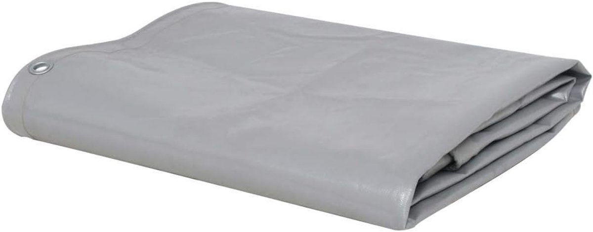 Beschermzeil - Afdekzeil PVC - Universeel Gebruik - Waterafstotend Scheurvast - 2 x 3 Meter - Grijs