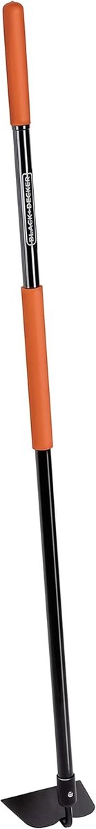 Tuinhak met steel - Hak onkruid - Bodem bewerken - Duurzame staalkop - 146 cm lang - Zwart oranje