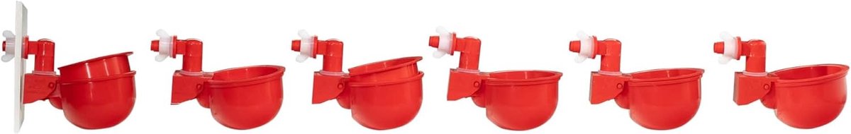 Kippen Waterbak Set - Automatische Drinkbak - Pluimvee Voeding - 7 Stuks Inclusief Extra - 22.86 x 20.32 x 10.16cm