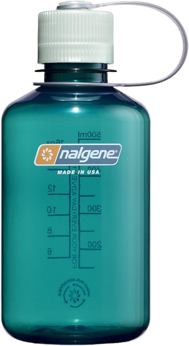 Waterfles Smalle Mond - Herbruikbare Fles - Sport en Outdoor - Gemaakt van gerecycled materiaal - 16 Ounces - Forel