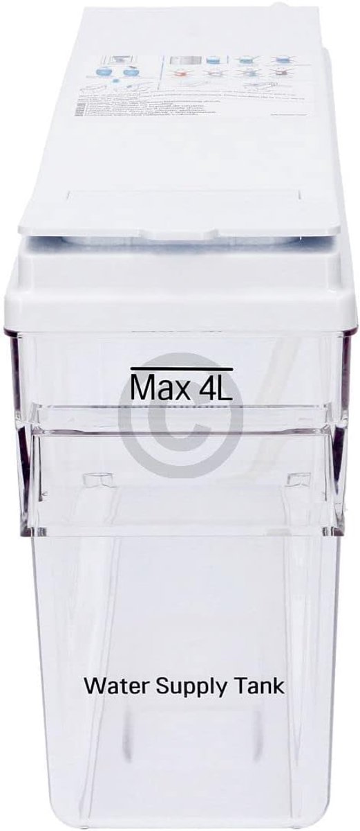 Watertank Koelkast - Waterreservoir Vriescombinatie - Vers Water Opslaan - Inclusief Deksel Dop - 4 Liter - Transparant Wit
