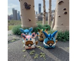 Poncho Eevee Collectibles, Set 2, 3D-Geprinte Decoratie, Cadeau voor Fans