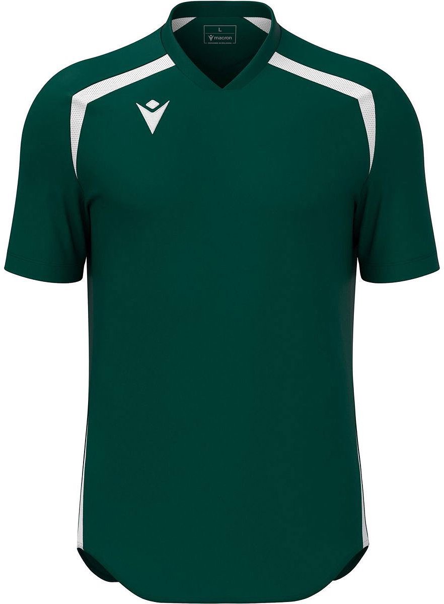 Macron Wyrm Shirt Korte Mouw Heren - Bottle Green / Wit | Maat: XL