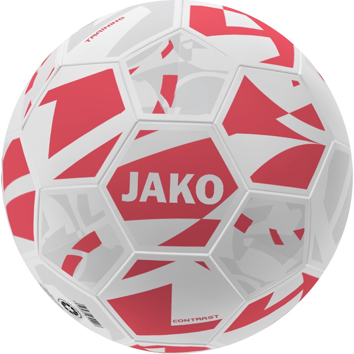 Jako Contrast (Size 4) Trainingsbal - Wit / Koraal | Maat: 4