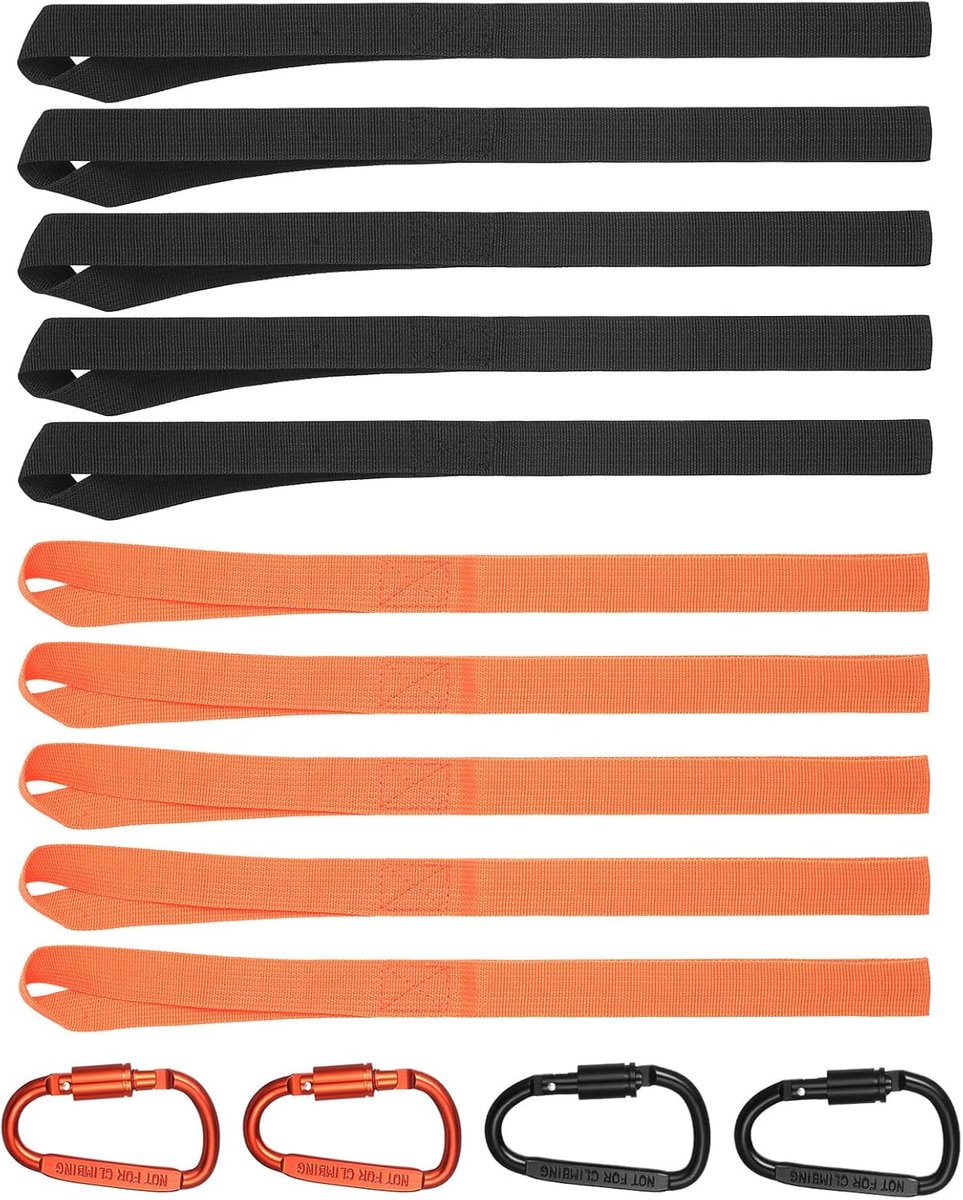 Sjorbanden Set - Dubbele Lus Riemen - Motorfiets Vervoer - Versterkte Lus Structuur - 25 mm x 20 cm