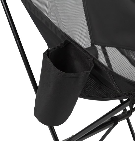VirtuFit Camping Stoel Compact - Strandstoel - Inclusief Draagtas - Geschikt voor Festivals, Campings & Stranden - Inclusief armsteunen - Eenvoudig Meenemen en Opzetten - Zwart — afbeelding 3