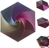 OUYLAF 3D zintuiglijk speelgoed - zintuiglijk speelgoed - sensory speelgoed - sensory - paars - 14.6cm - Geometrisch zeshoekig zintuiglijk speelgoed - Antistress - fidget toys
