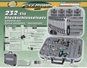 Gereedschapskoffer met 232-delige dopsleutelset, chroom-vanadium/speciaal staal, 6,3 mm (1/4") en 12,5 mm (1/2") aandrijving.