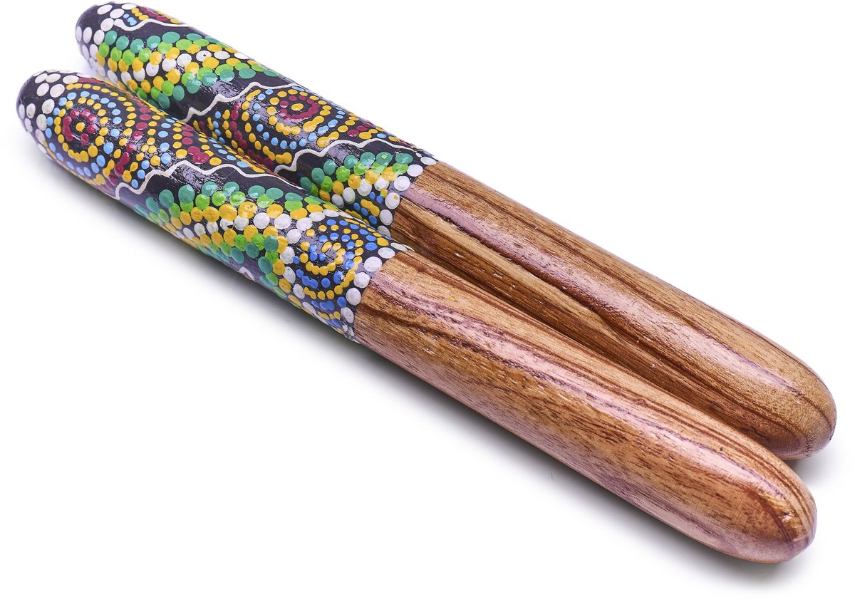 Clapsticks Dreamtime – Aboriginal Motieven met Spirituele Symboliek