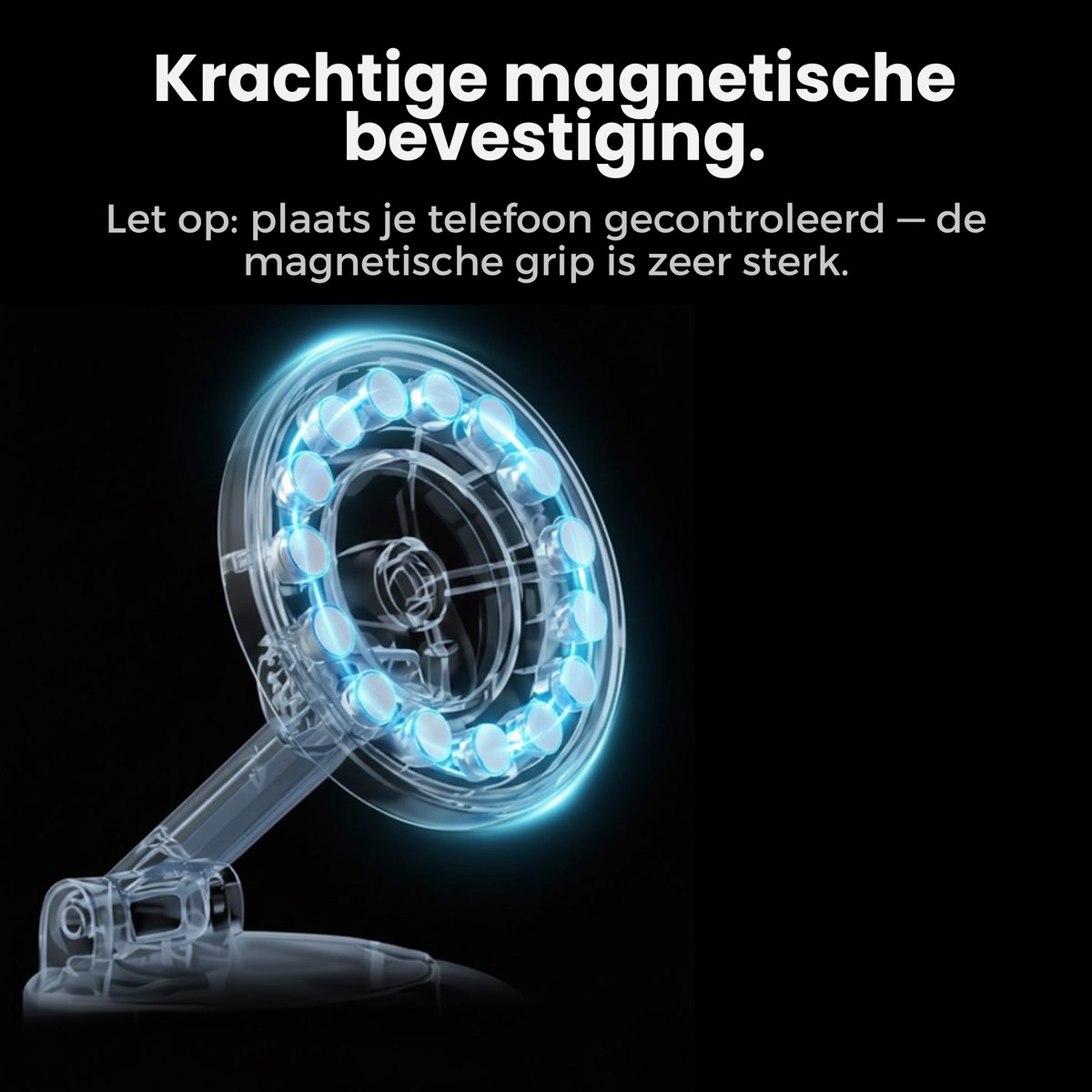VeryGoods™ Magnetische Telefoonhouder Auto - Geschikt voor alle telefoons - Magneet Vacuüm GSM Houder - Telefoonhouder Zuignap Magnetisch - Smartphone Houder Dashboard - Auto Accessories – foto 4