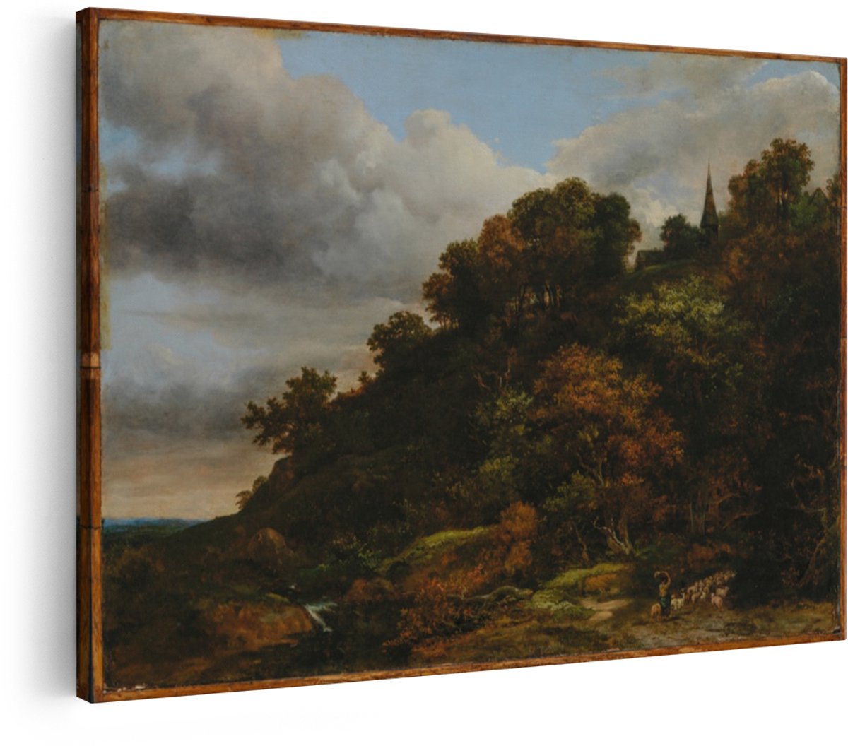 Artaza Canvas Schilderij Landschap Oude Meesters - 60x40 cm - Wanddecoratie Natuur - Muurd