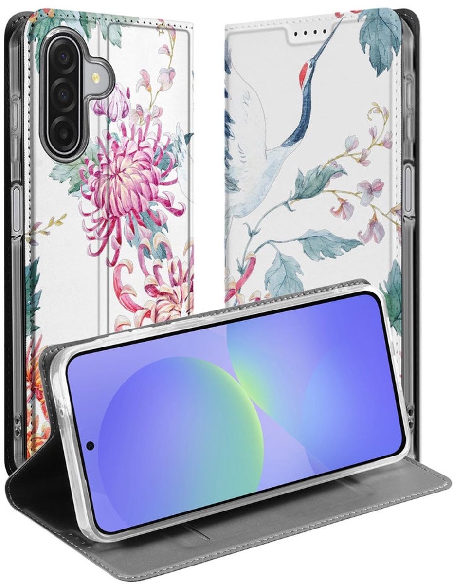 Telefoonhoesje Samsung Galaxy A17 Bird Flowers