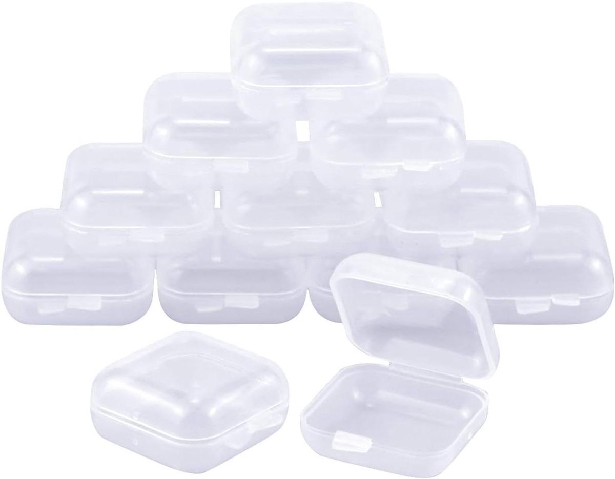 Plastic Opbergkoffers - Set van 12 stuks voor Sieraden en Accessoires