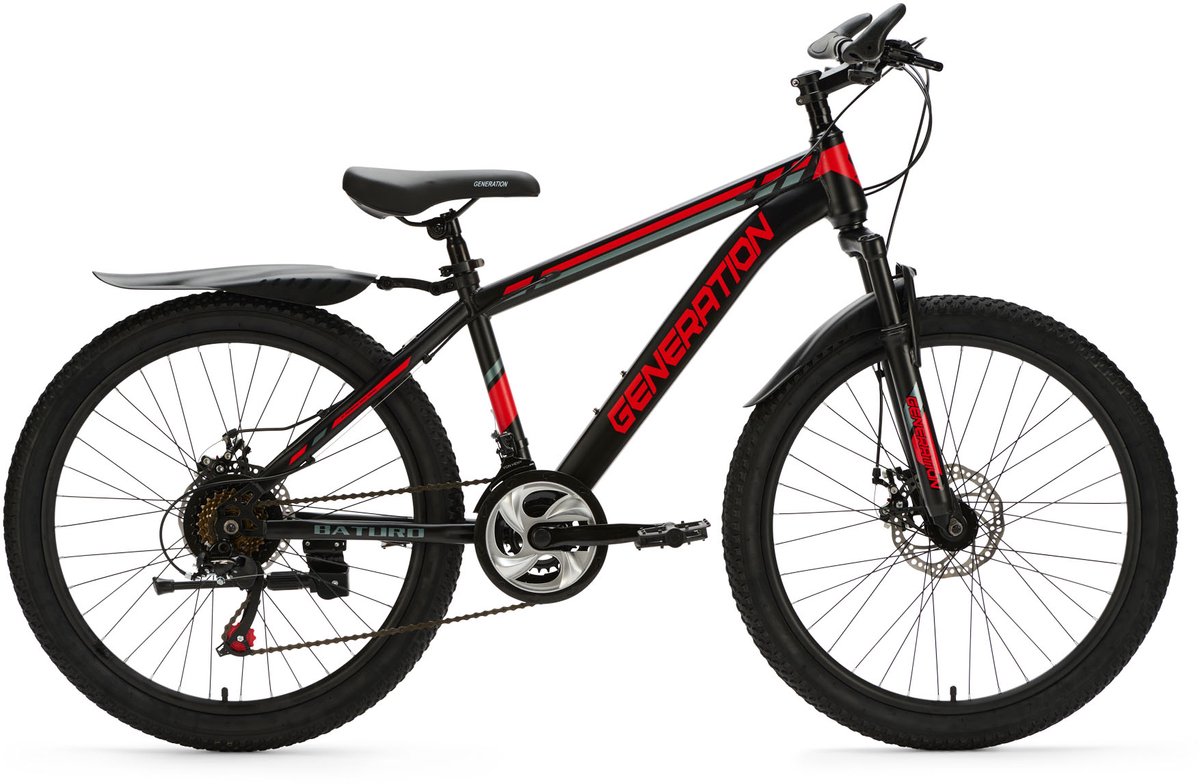 Generation Baturo mountainbike 24 inch - Rood - Spatborden